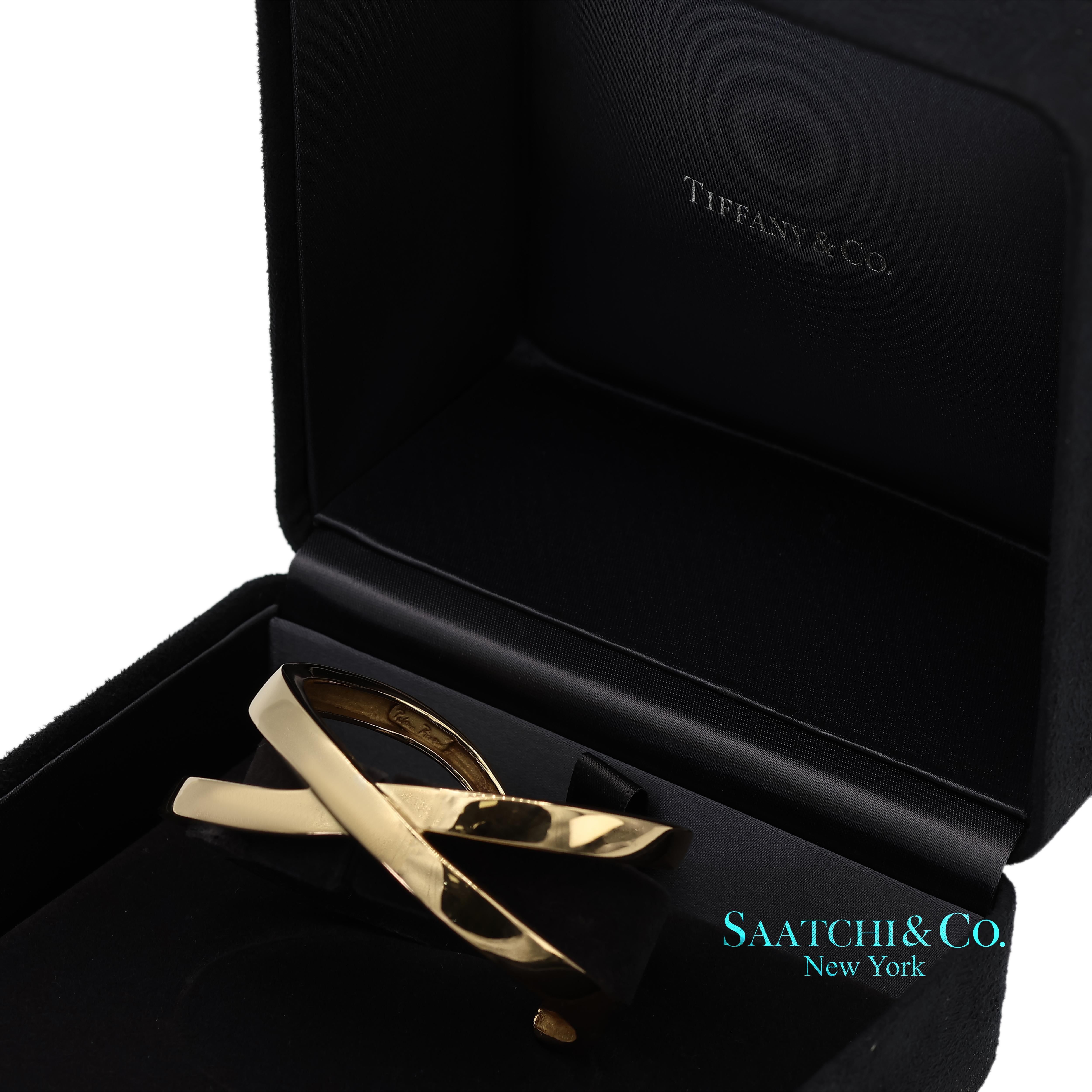 Tiffany & Co. 18K 750 Solid Yellow Gold Paloma Picasso Cuff Bangle Bracelet For Sale 13