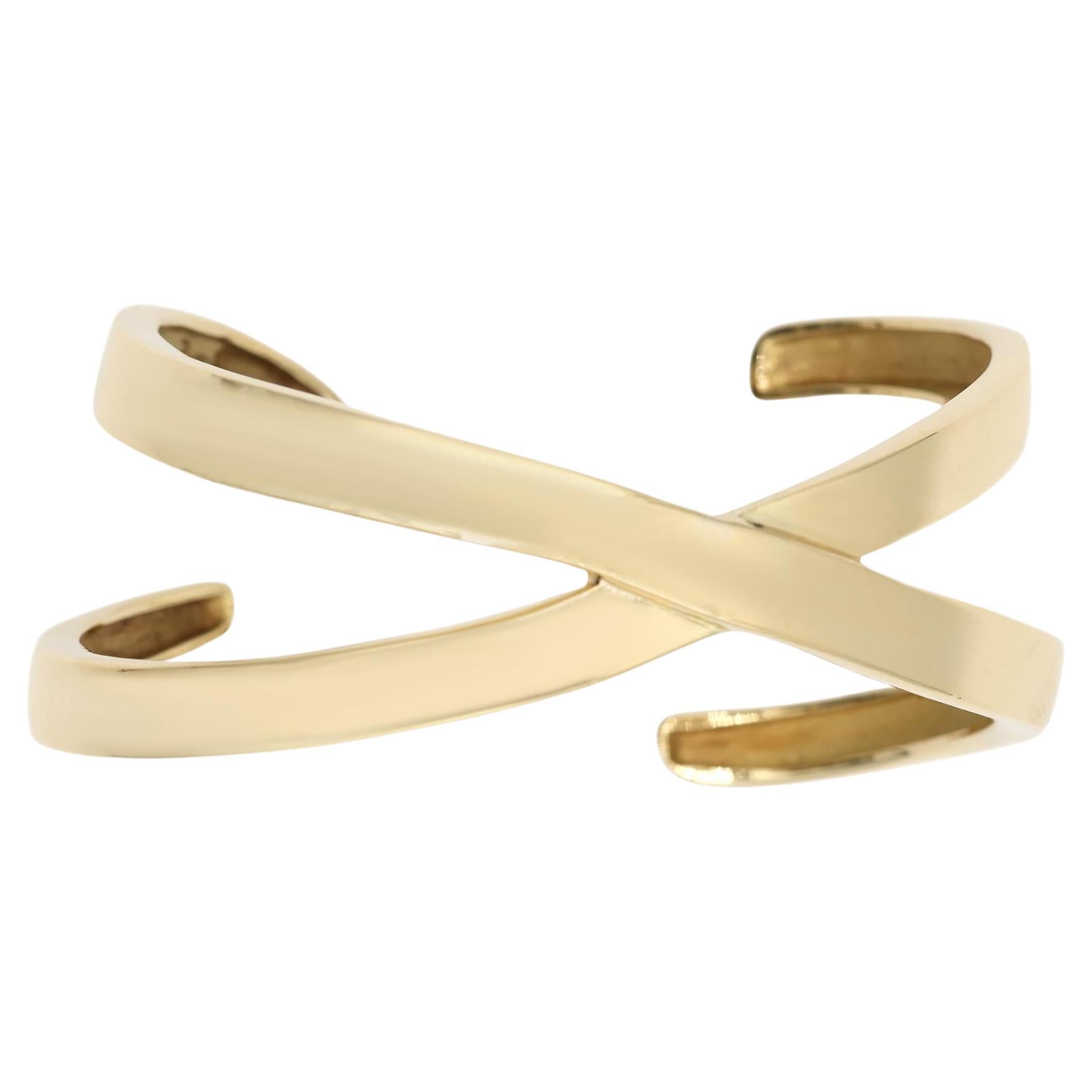 Golding Co. for Tiffany
Co. 18K 750 Solid Yellow Gold Paloma Picasso Cuff Bangle Bracelet