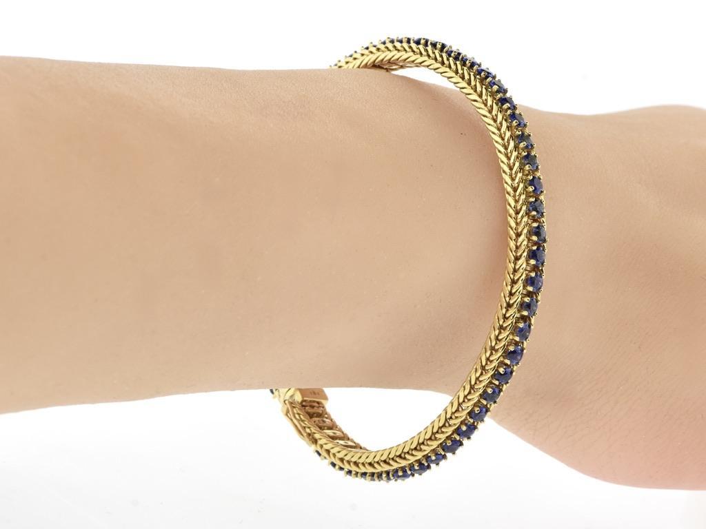 Tiffany & Co. 18K und feiner Saphir Vintage-Armband, um 1955 im Angebot 4