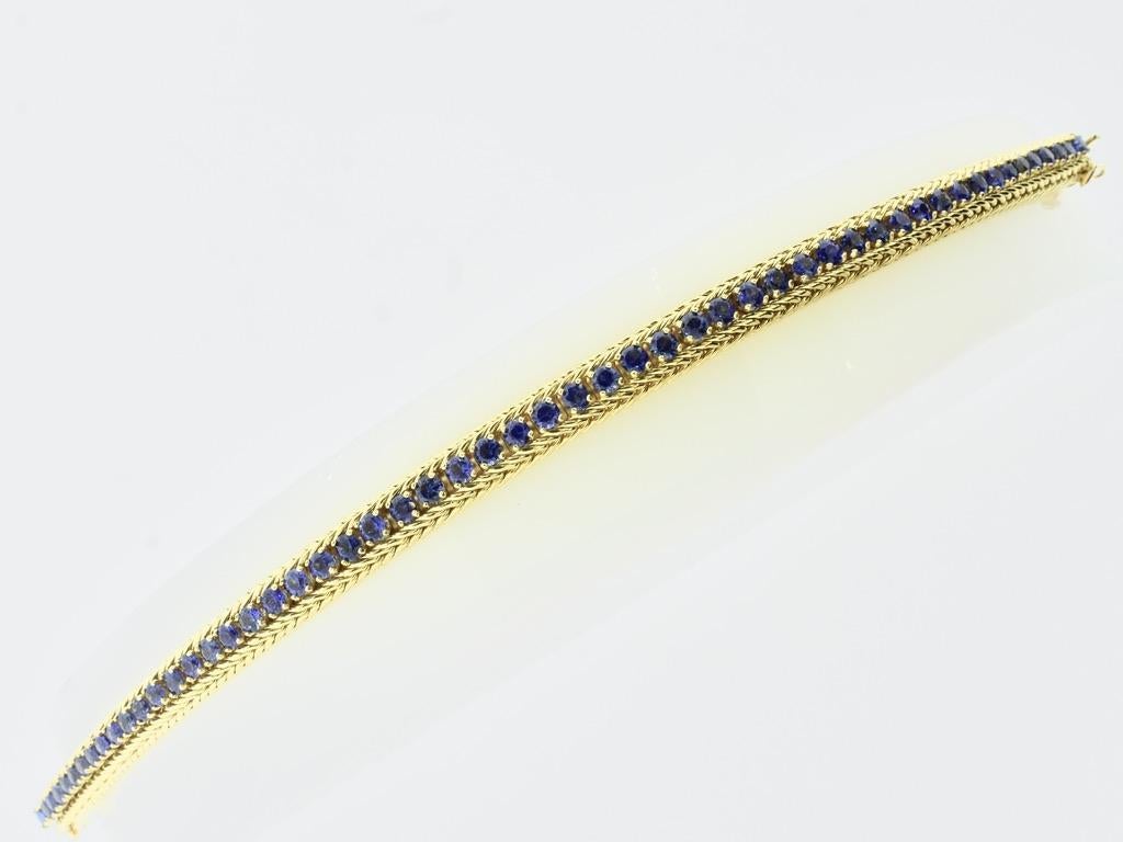 Tiffany & Co. 18K und feiner Saphir Vintage-Armband, um 1955 für Damen oder Herren im Angebot