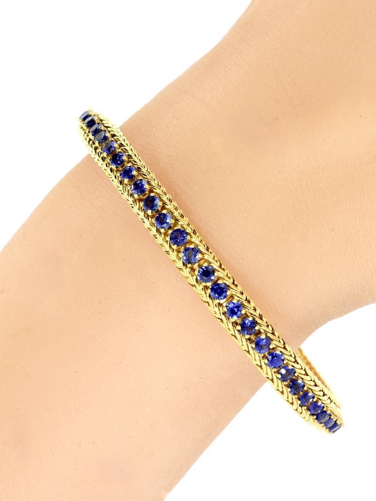 Tiffany & Co. 18K und feiner Saphir Vintage-Armband, um 1955 im Angebot 3