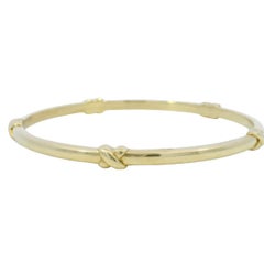 Tiffany & Co. 18K Bangle Italian Made Yellow Gold Fit Size 7.75