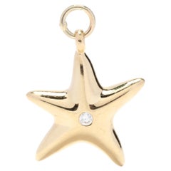 Tiffany & Co 18K Diamond Starfish Charm