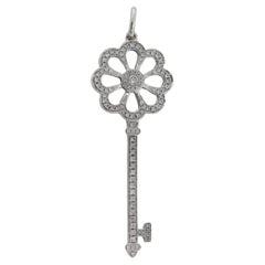 Used Tiffany & Co. 18K Diamonds Bloom Key Pendant