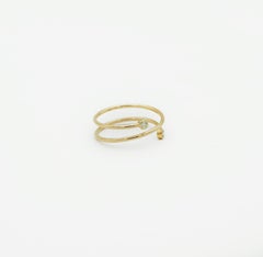 Tiffany & Co. 18K Elsa Peretti Diamond Hoop Ring