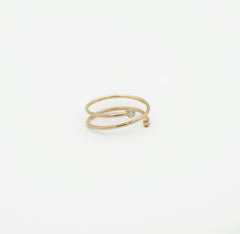 Tiffany & Co. 18K Elsa Peretti Diamond Hoop Ring