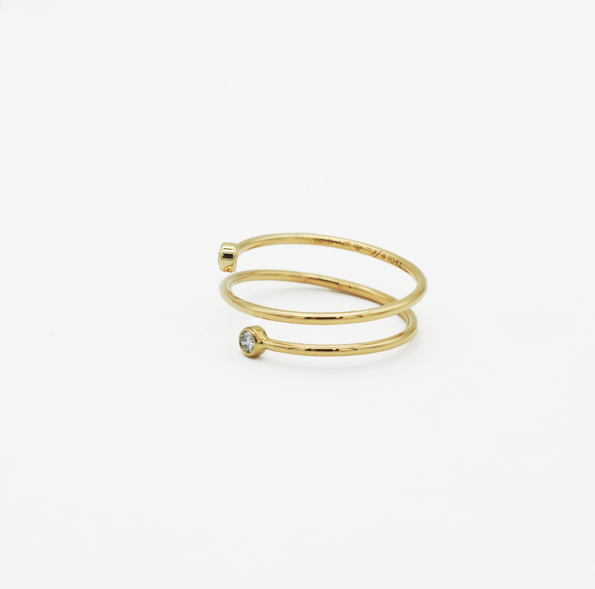 Brilliant Cut Tiffany & Co. 18K Elsa Peretti Diamond Hoop Ring