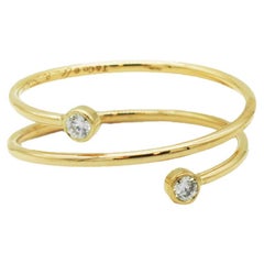 Tiffany & Co. 18K Elsa Peretti Diamond Hoop Ring