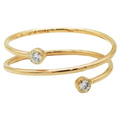 Tiffany & Co. 18K Elsa Peretti Diamond Hoop Ring