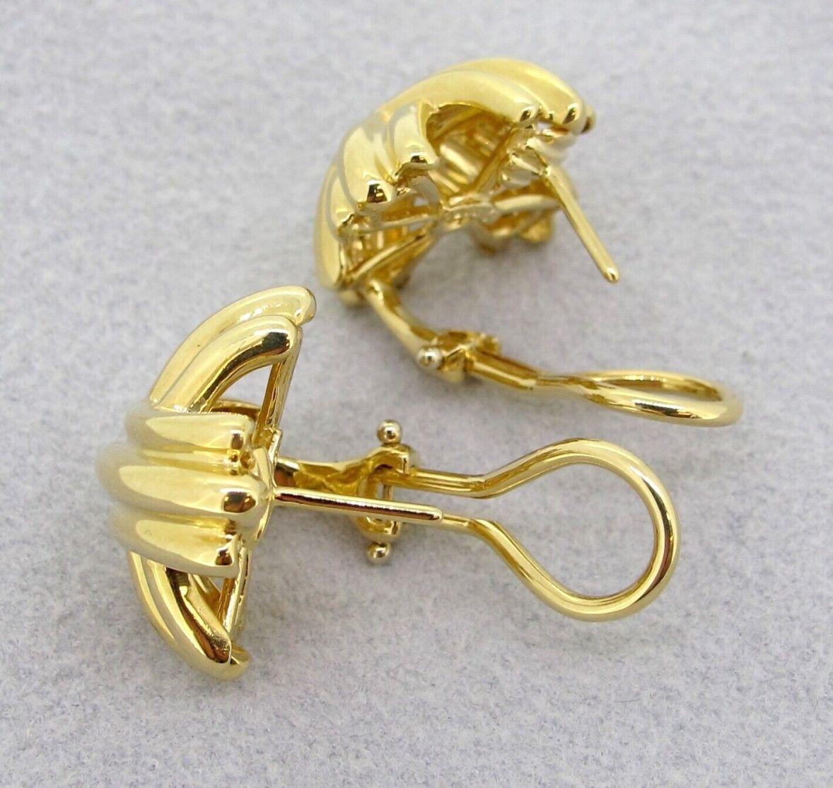 Women's TIFFANY & Co. 18K Gold 19mm Wide Signature X Earrings For Sale