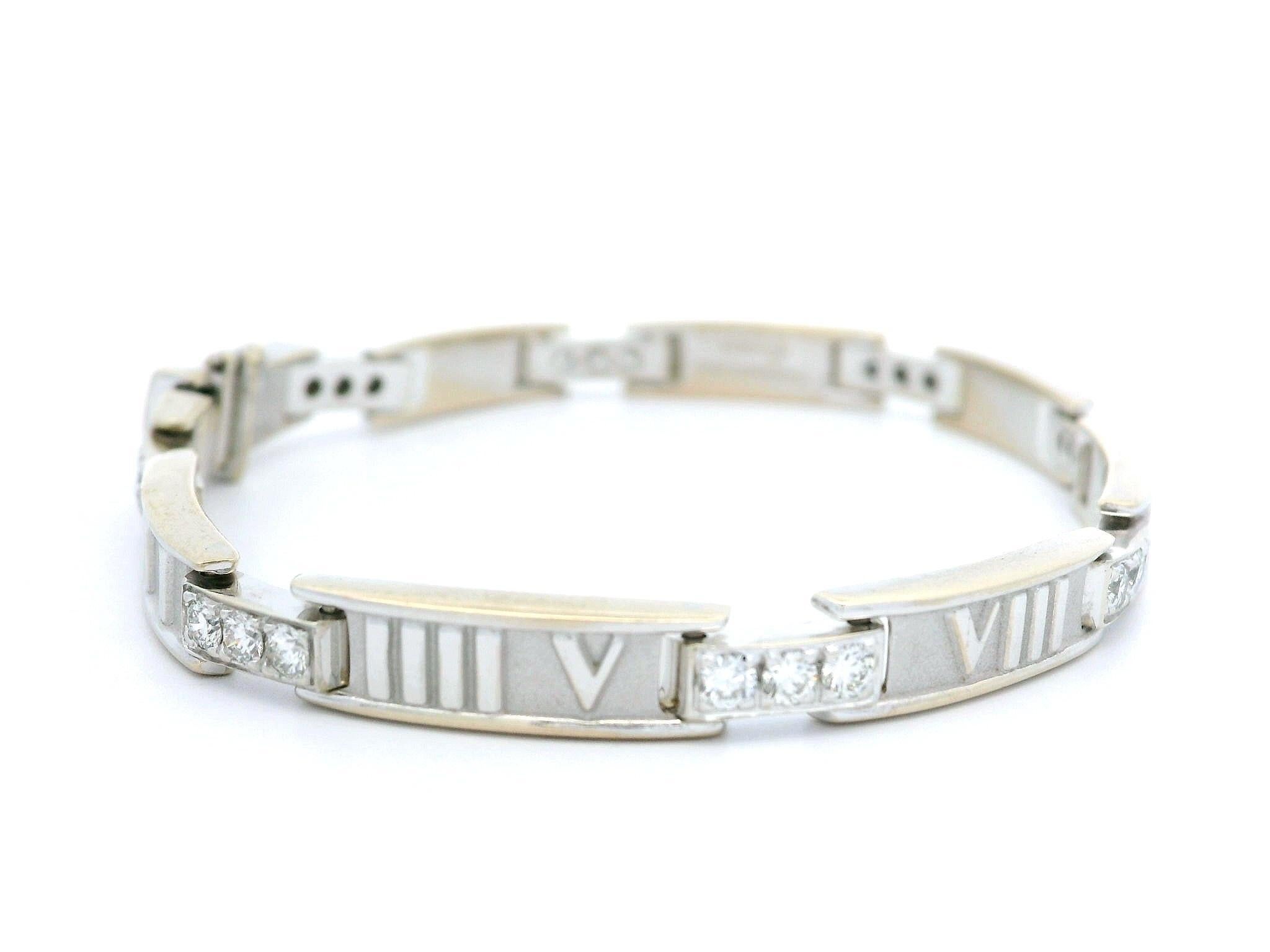 tiffany gold bracelet with roman numerals