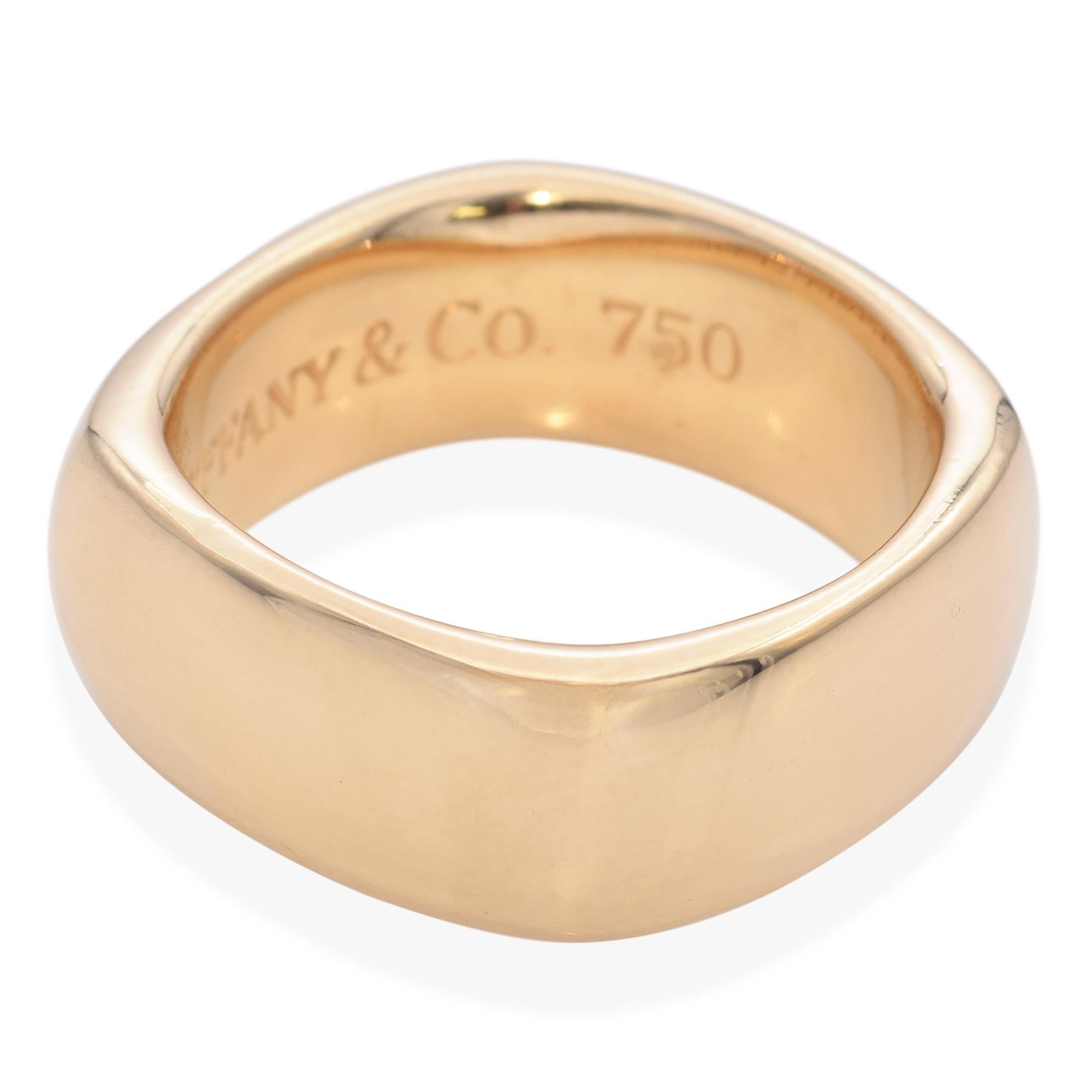 Anello a cuscino quadrato in oro 18 carati 2003 di Tiffany & Co. in vendita 2