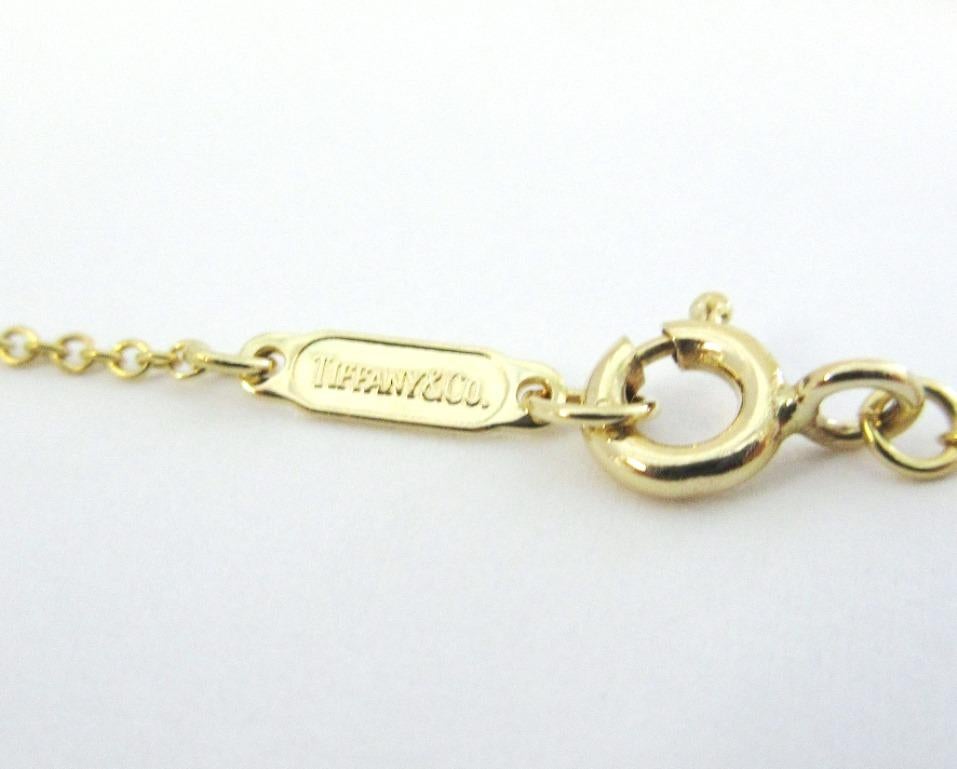 TIFFANY & Co. 18K Gold .25ct Diamond Heart Pendant Necklace 3