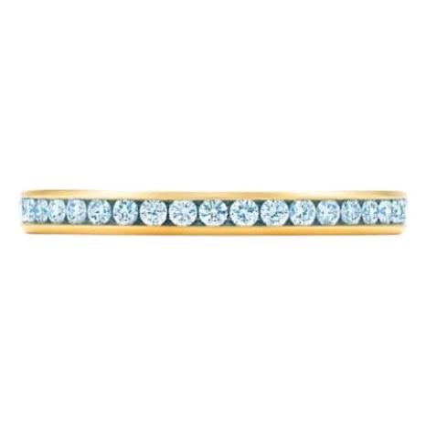 TIFFANY & Co. 18K Gold 2mm Vollkreis Diamant Ehering 8 im Angebot