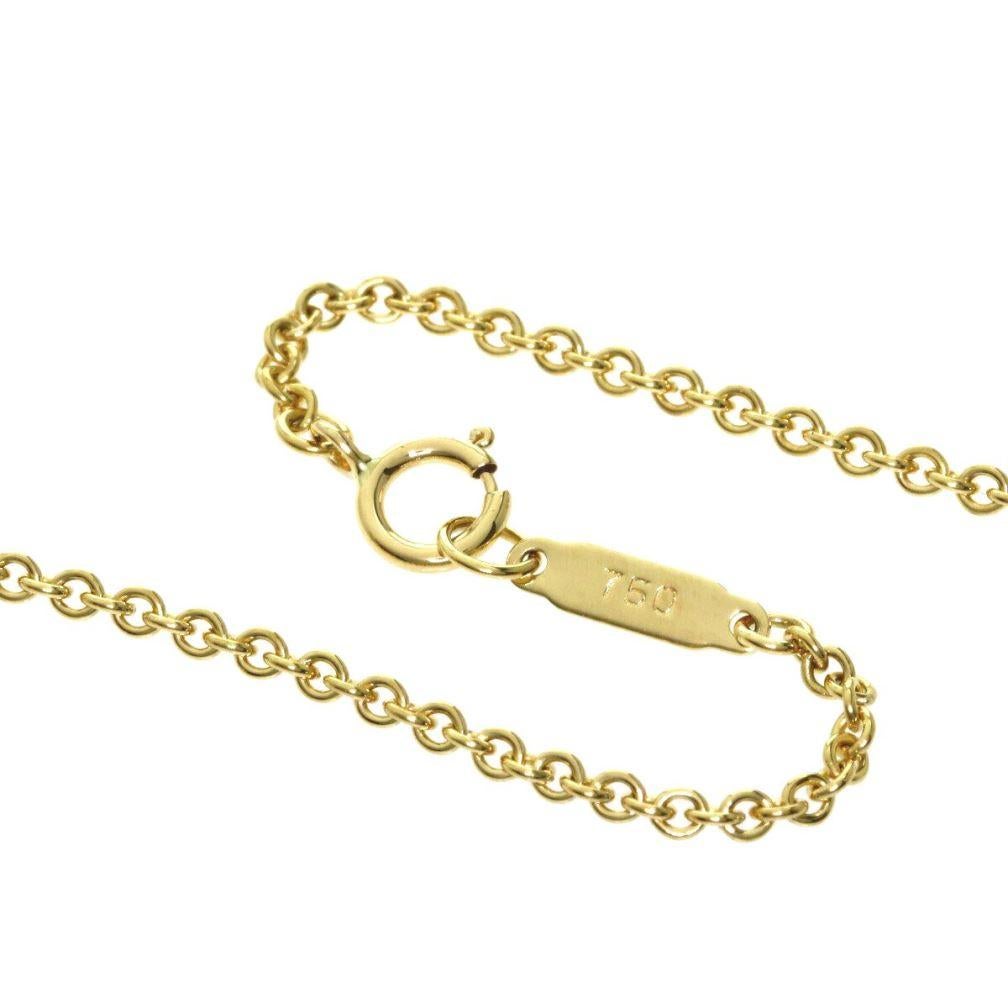 Women's TIFFANY & Co. 18K Gold .42ct Diamond Cross Pendant Necklace For Sale