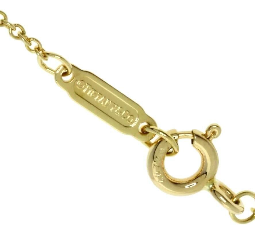Women's TIFFANY & Co. 18K Gold .42ct Diamond Cross Pendant Necklace