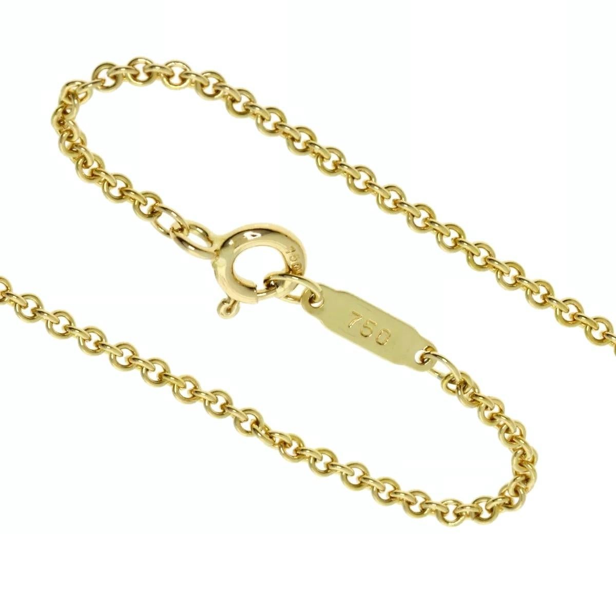 TIFFANY & Co. 18K Gold .42ct Diamond Cross Pendant Necklace 1