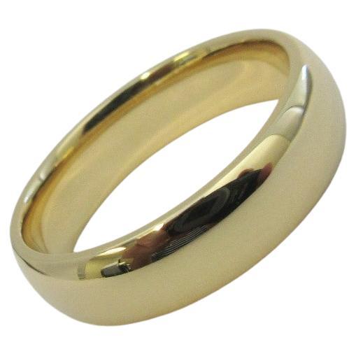TIFFANY & Co. 18K Gold 6mm Comfort Fit Wedding Band Ring 10.5 For Sale