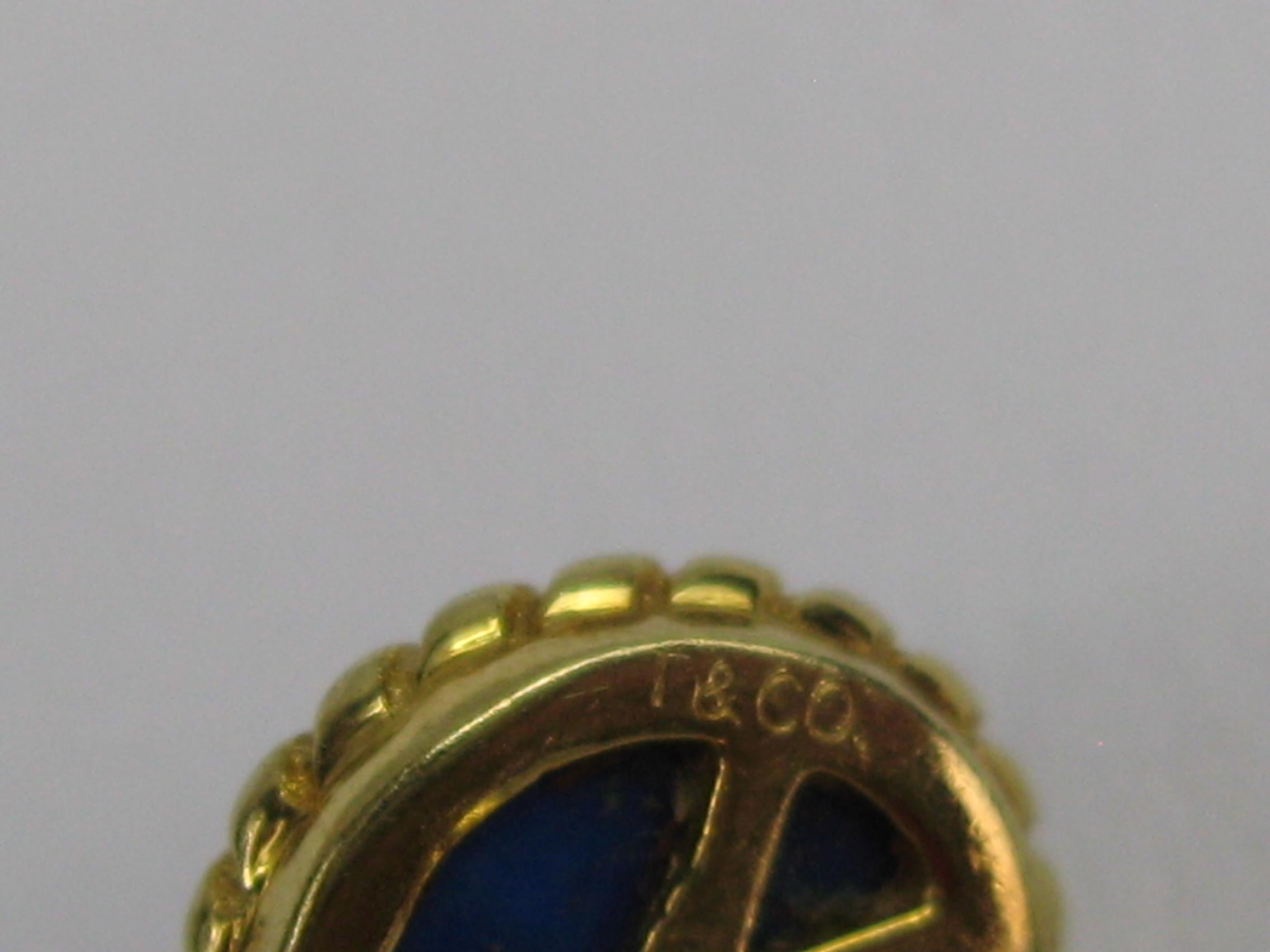 18 Karat Gold Lapislazuli-Ohrstecker von Tiffany & Co. 2