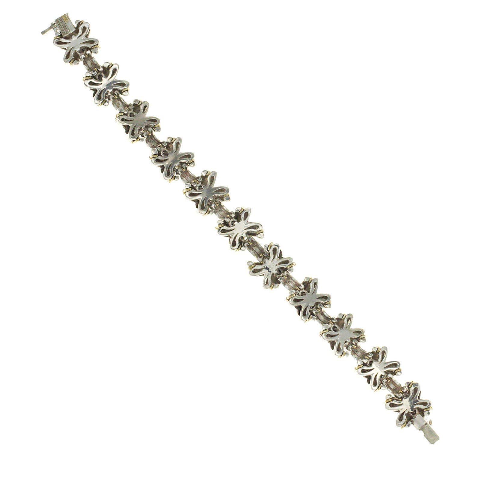 Tiffany and Co. 18 Karat Gold 925 Silver Signature X Link Bracelet at ...