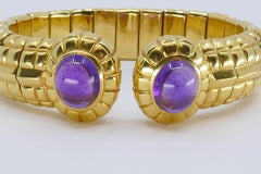 Tiffany & Co. 18k Gold Amethyst Cuff Bracelet