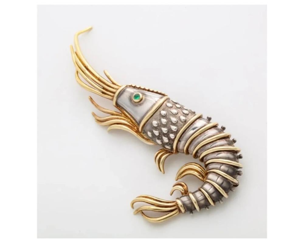 articulated shrimp pendant