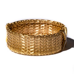 Tiffany & Co. 18K Gold and Diamond Criss Cross Bracelet