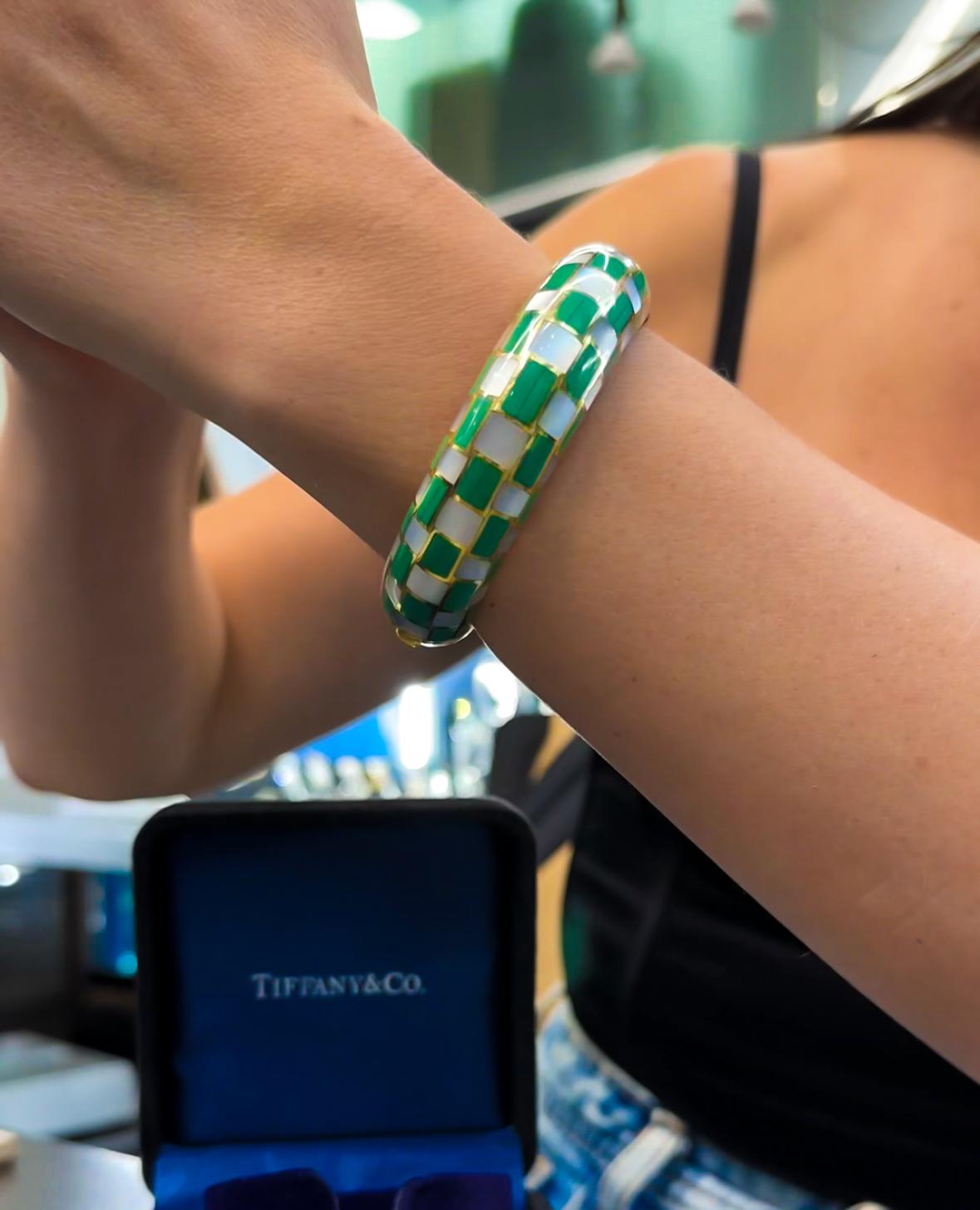 Tiffany & Co. Bracelet Angela Cummings en or 18 carats, nacre et malachite 5