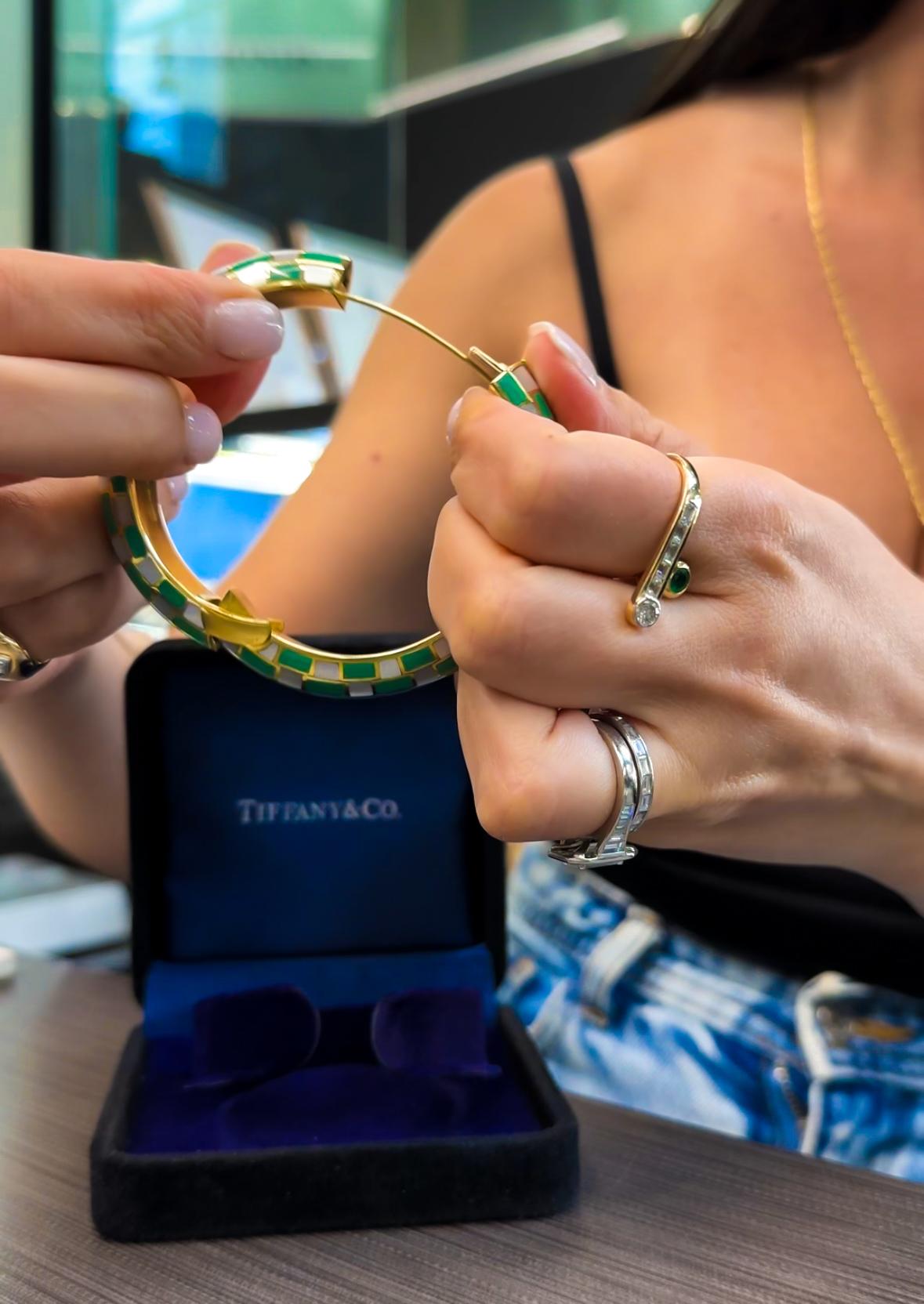 Tiffany & Co. Bracelet Angela Cummings en or 18 carats, nacre et malachite 6