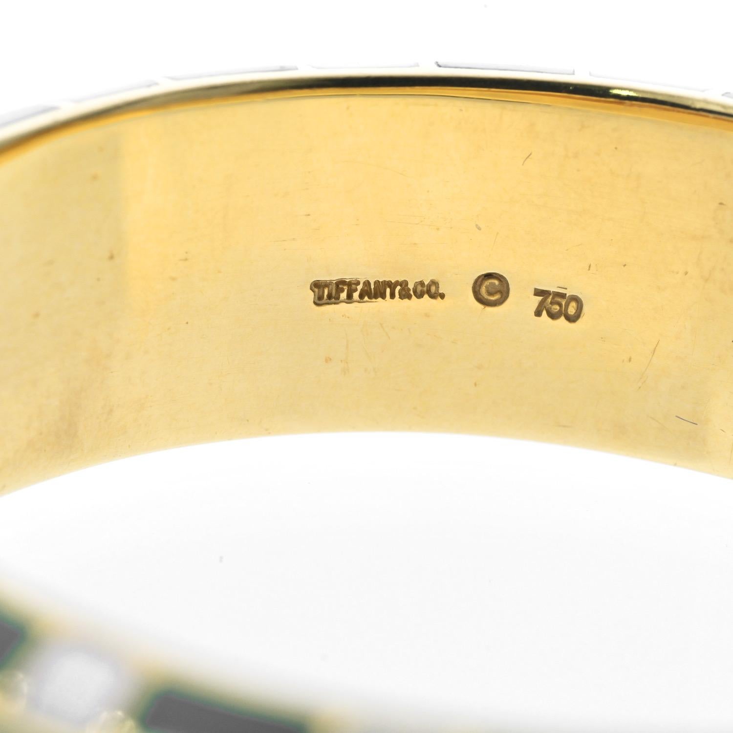 Tiffany & Co. Bracelet Angela Cummings en or 18 carats, nacre et malachite Excellent état à New York, NY