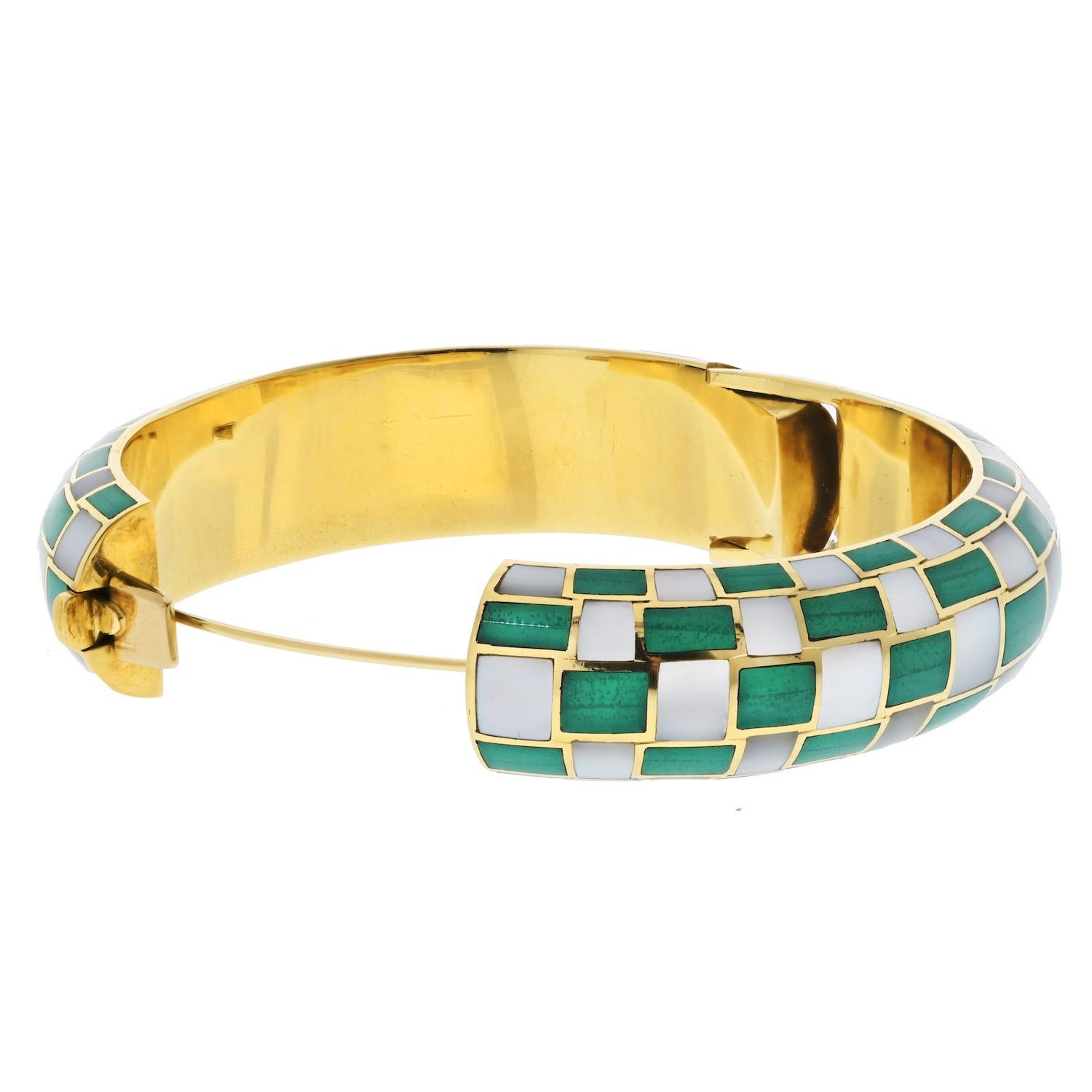 Tiffany & Co. Bracelet Angela Cummings en or 18 carats, nacre et malachite 1