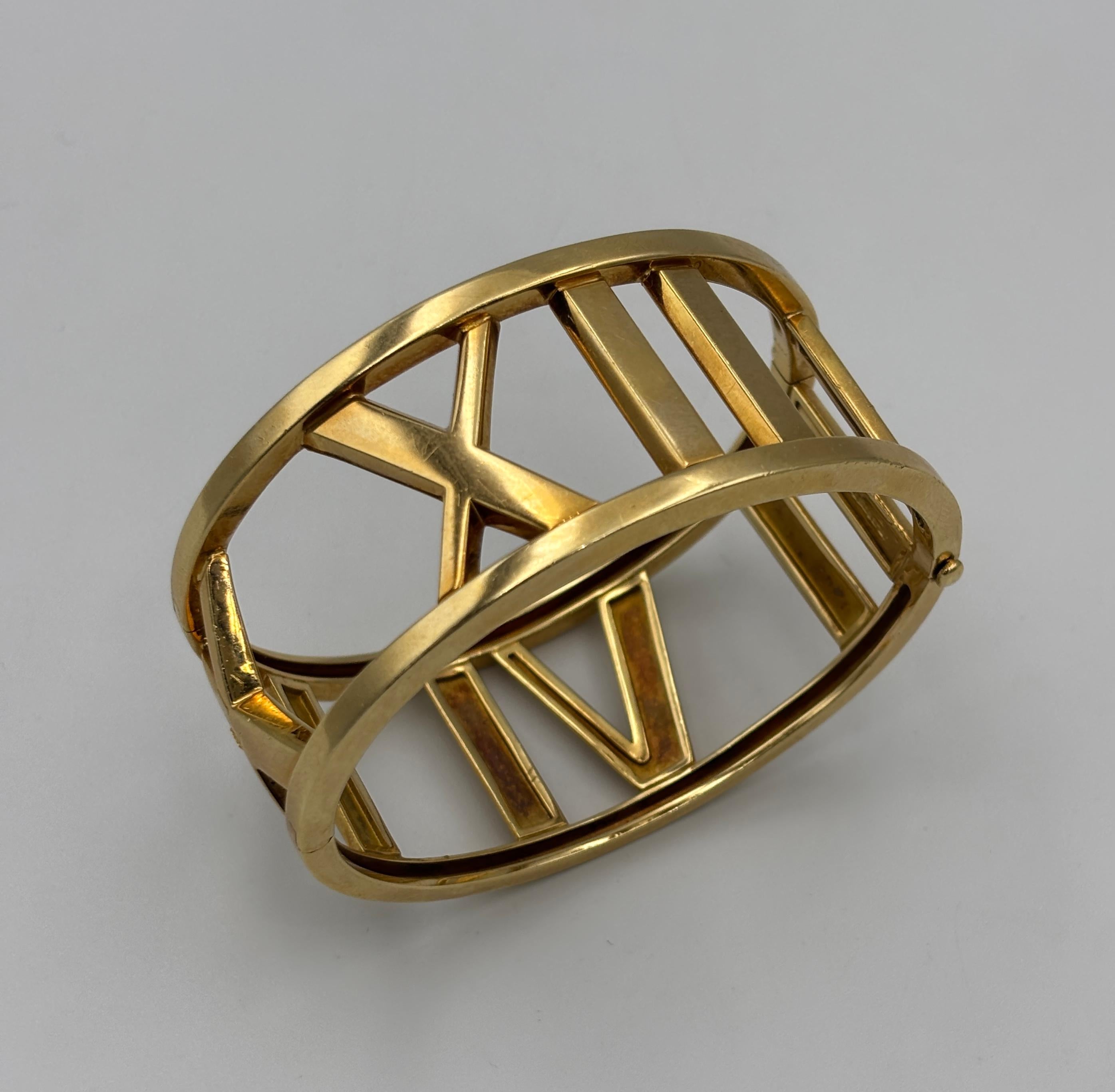 Tiffany & Co 18k gold Atlas bangle For Sale 3