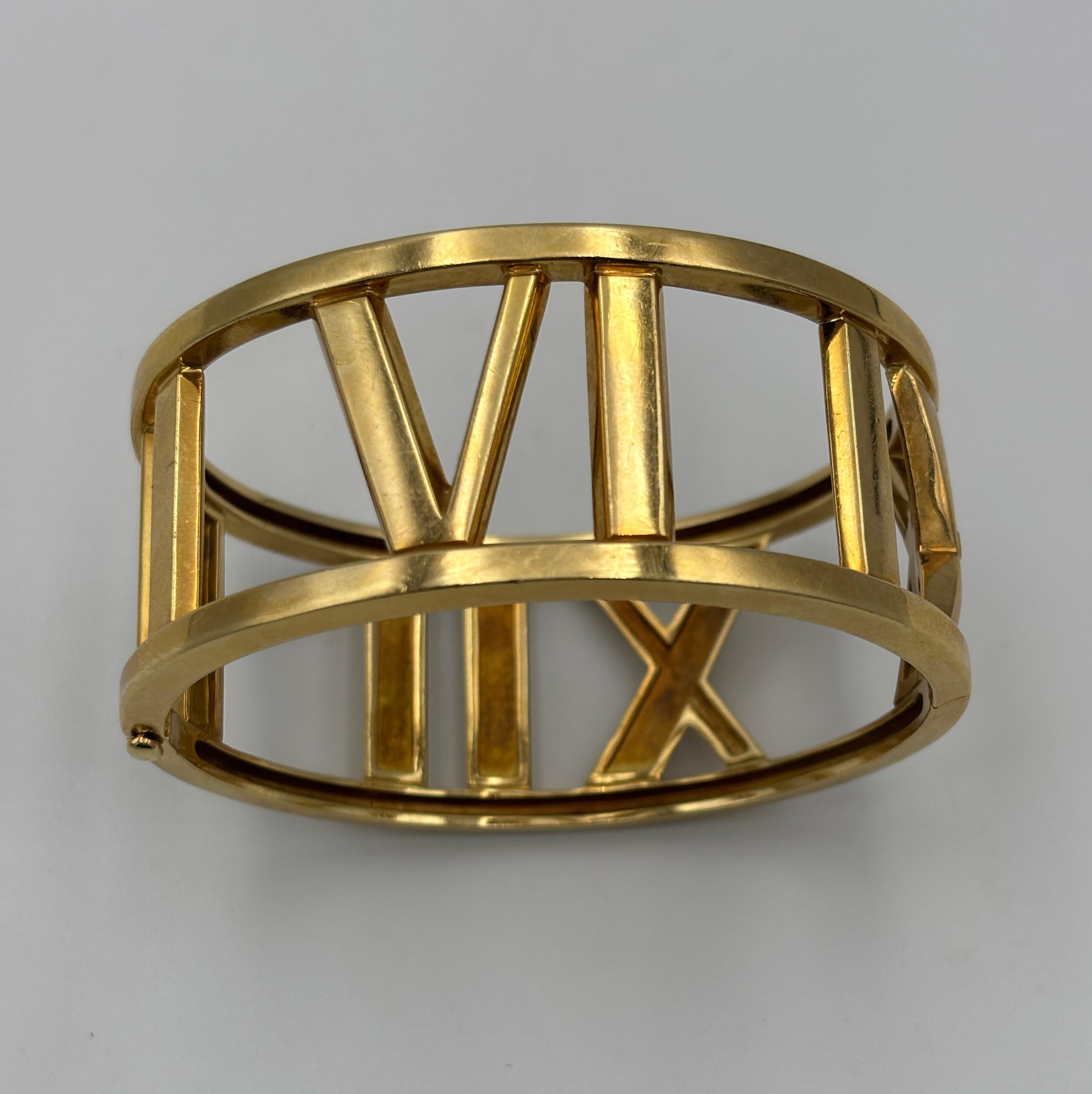 Tiffany & Co 18k gold Atlas bangle For Sale 4