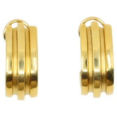 Vintage Tiffany & Co. 18K Gold Atlas Hoop Earrings