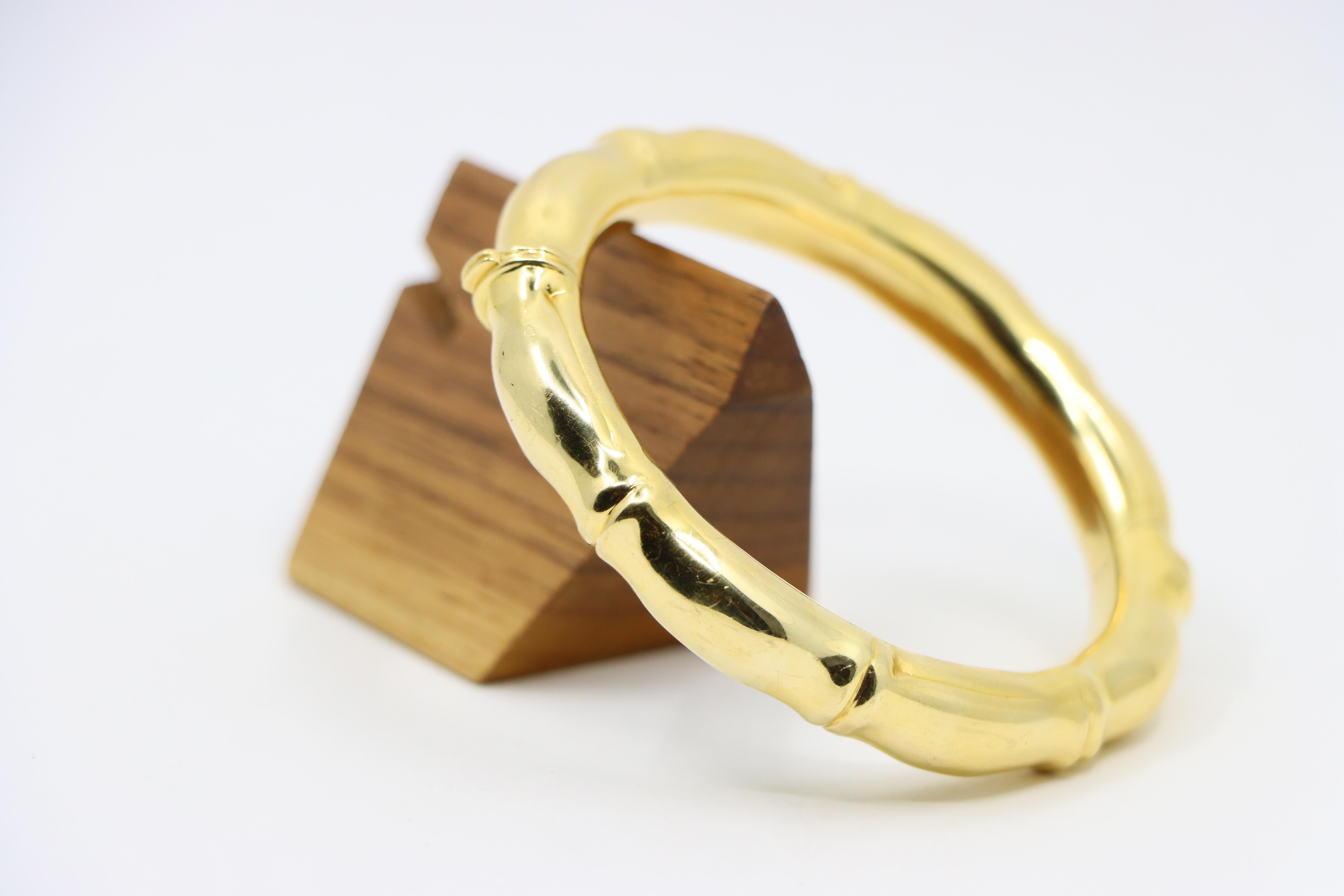 Tiffany & Co. Bracelet en or 18 carats et bambou en vente 7
