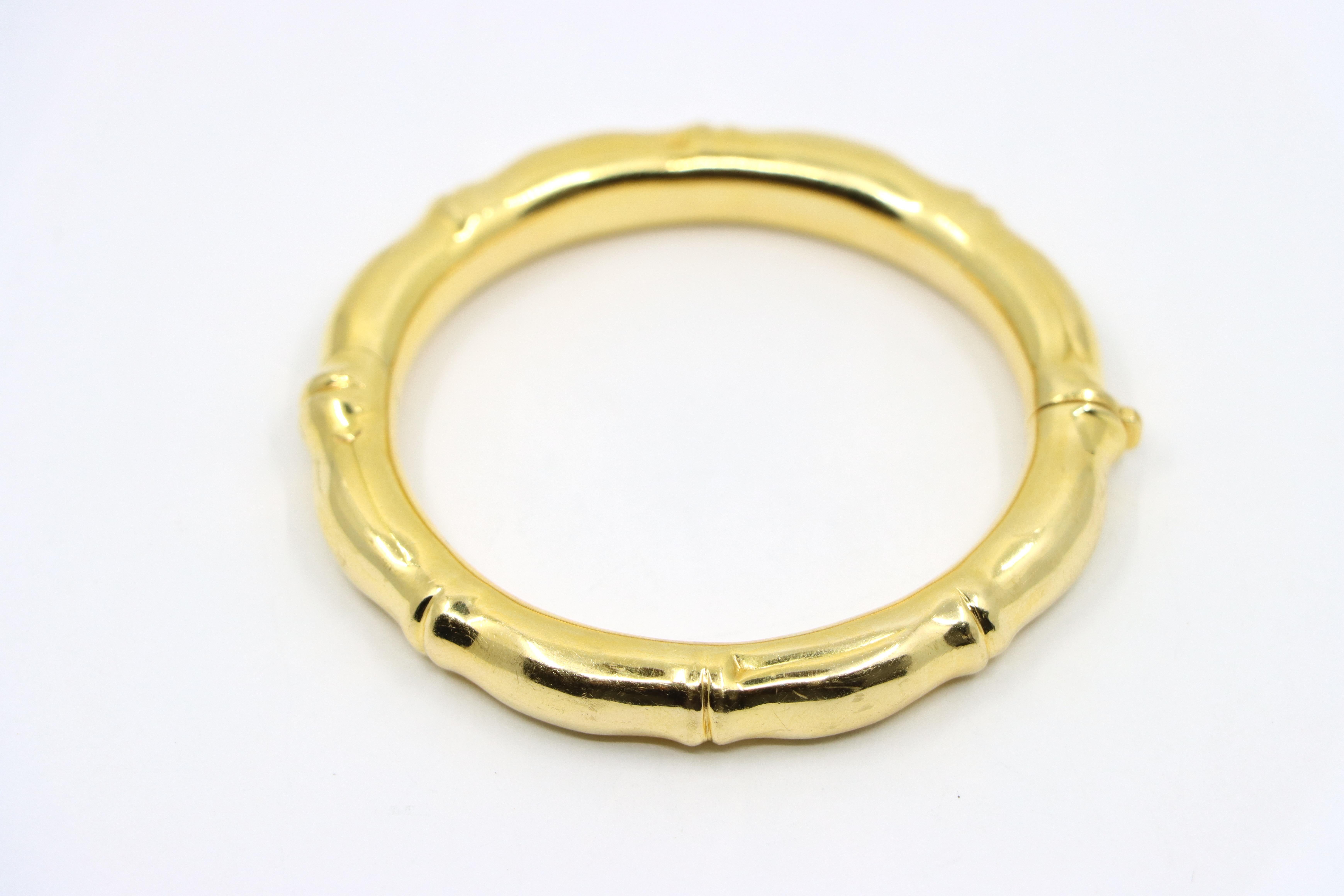 Tiffany & Co. Bracelet en or 18 carats et bambou en vente 1