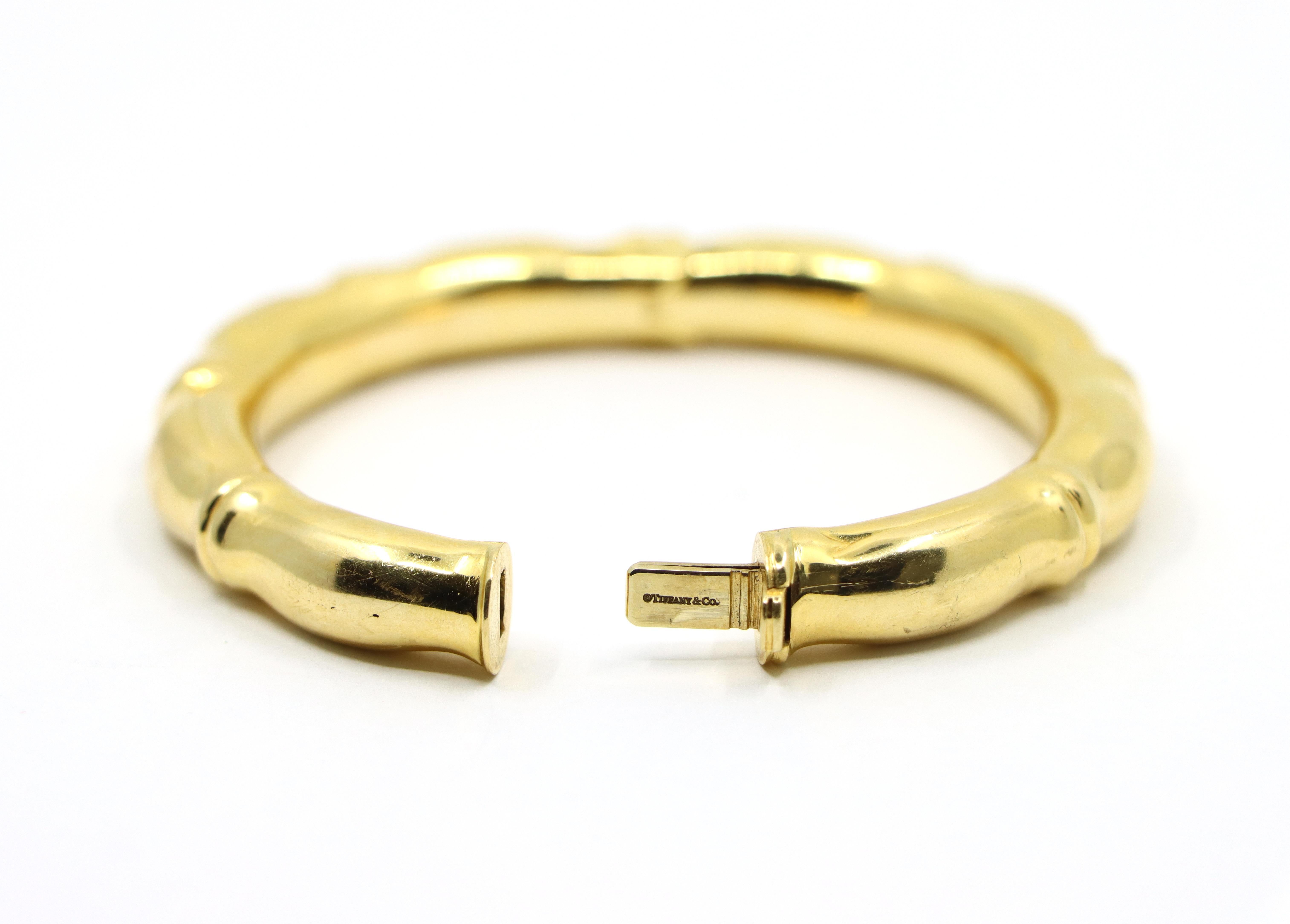 Tiffany & Co. Bracelet en or 18 carats et bambou en vente 2