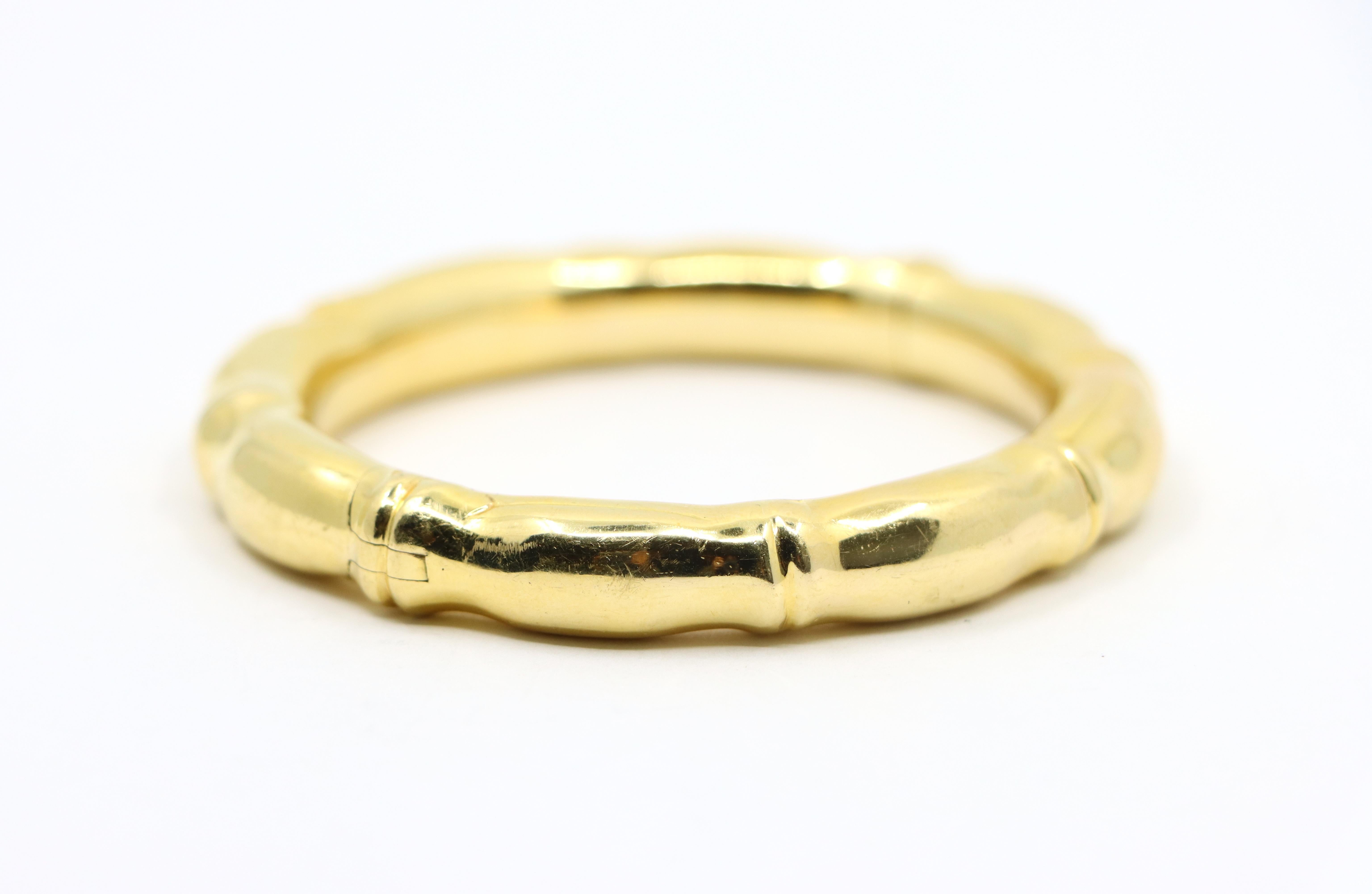 Tiffany & Co. Bracelet en or 18 carats et bambou en vente 3