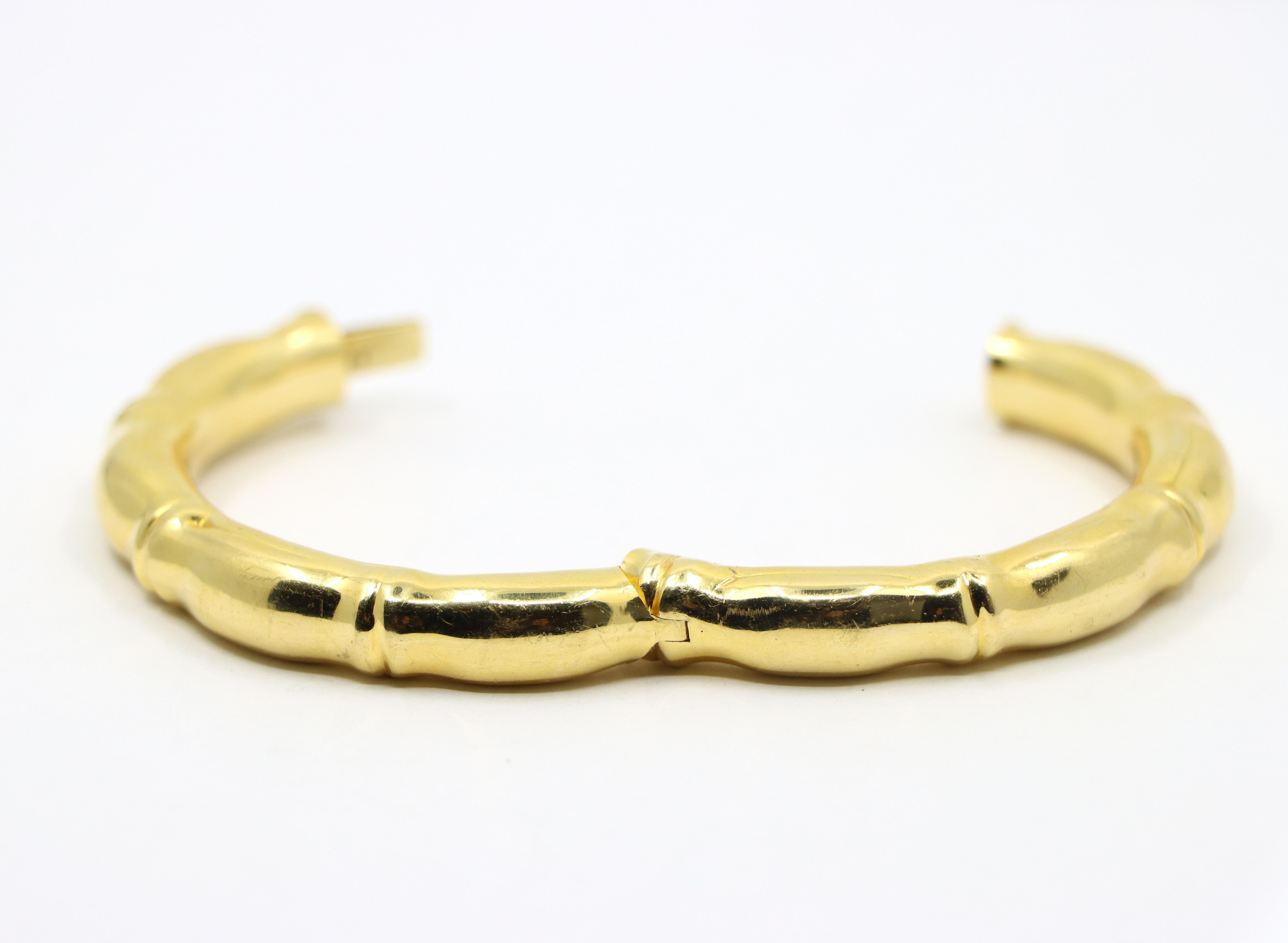 Tiffany & Co. Bracelet en or 18 carats et bambou en vente 4