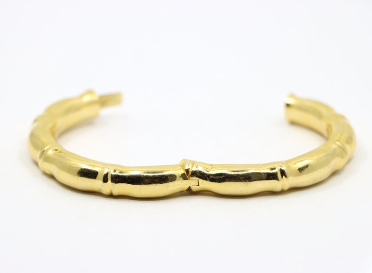 Tiffany and Co. 18K Gold Bamboo Bracelet For Sale at 1stDibs