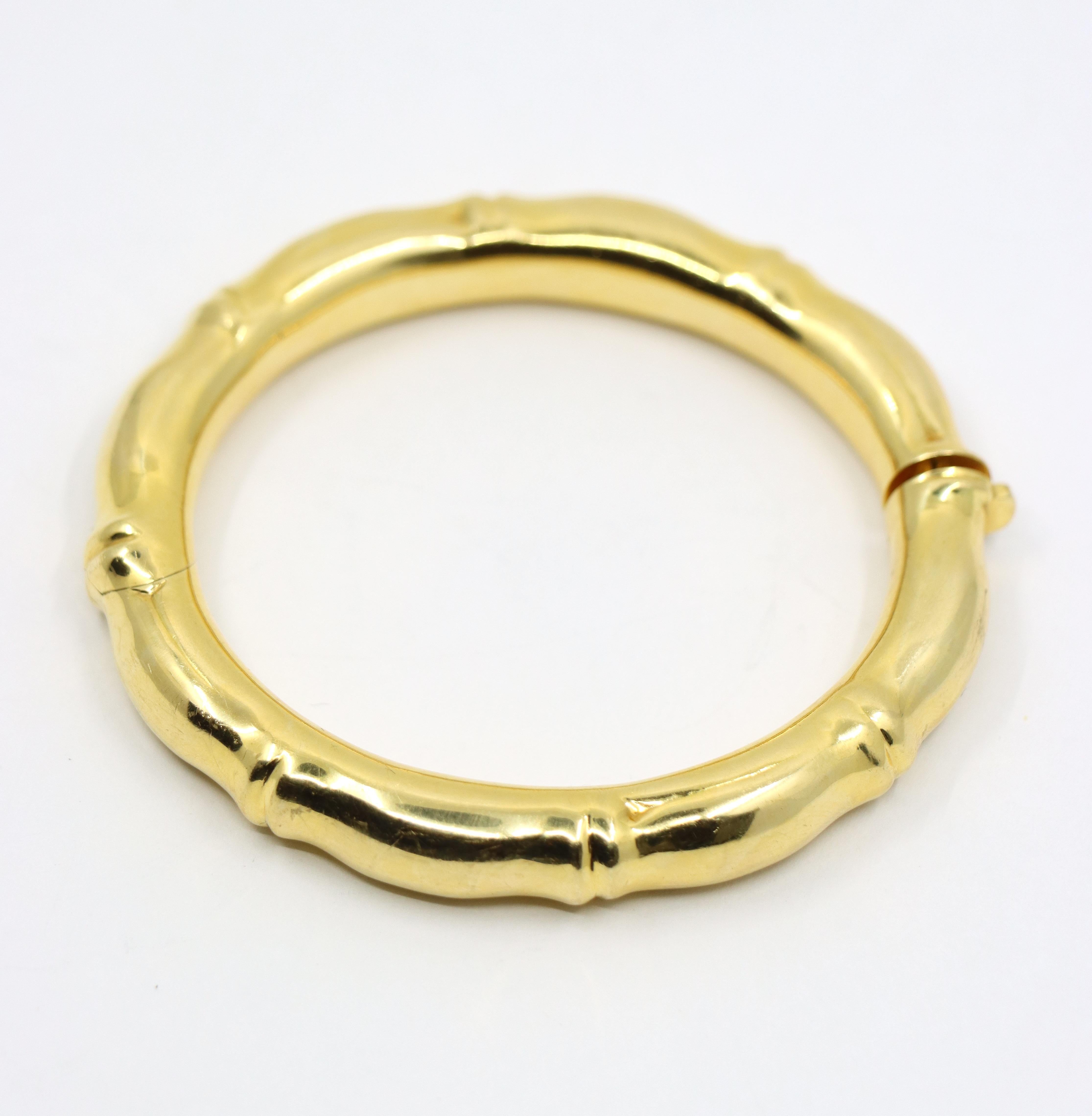 Tiffany & Co. Bracelet en or 18 carats et bambou en vente 5