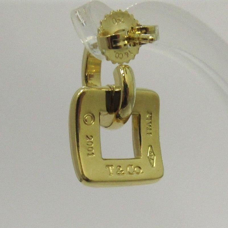 Orecchini a goccia quadrati Biscayne in oro 18k di Tiffany & Co. in vendita 5