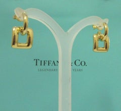 Tiffany & Co. 18k Gold Biscayne Square Drop Earrings