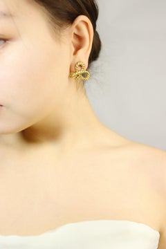 Tiffany & Co. 18K Gold Bow Tie Earrings