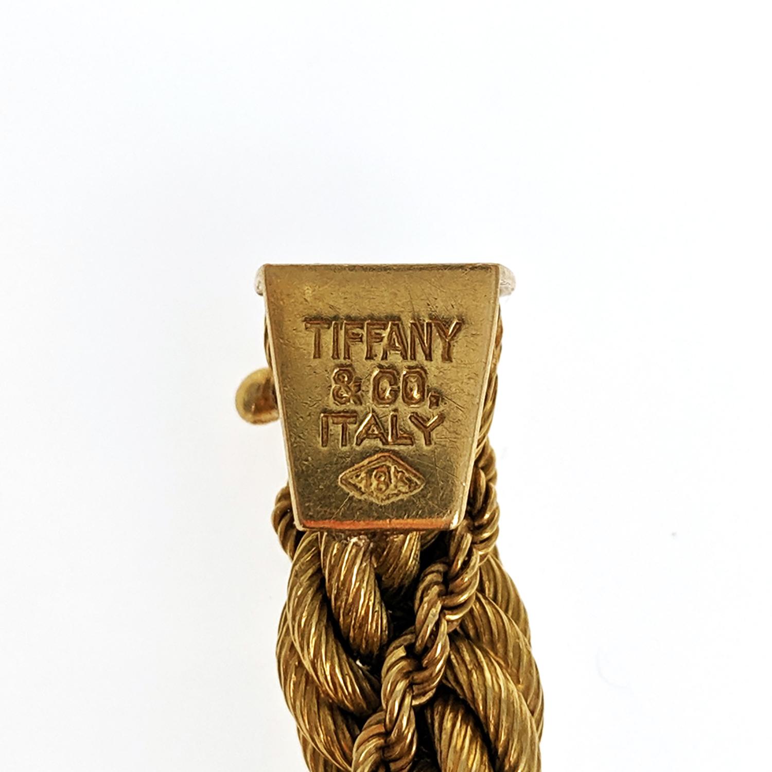 Women's or Men's Tiffany 1970s Yellow Gold Rope Bracelet