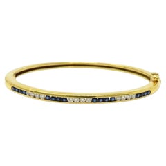 Tiffany & Co. 18k Gold Bracelet with Diamonds and Blue Sapphires