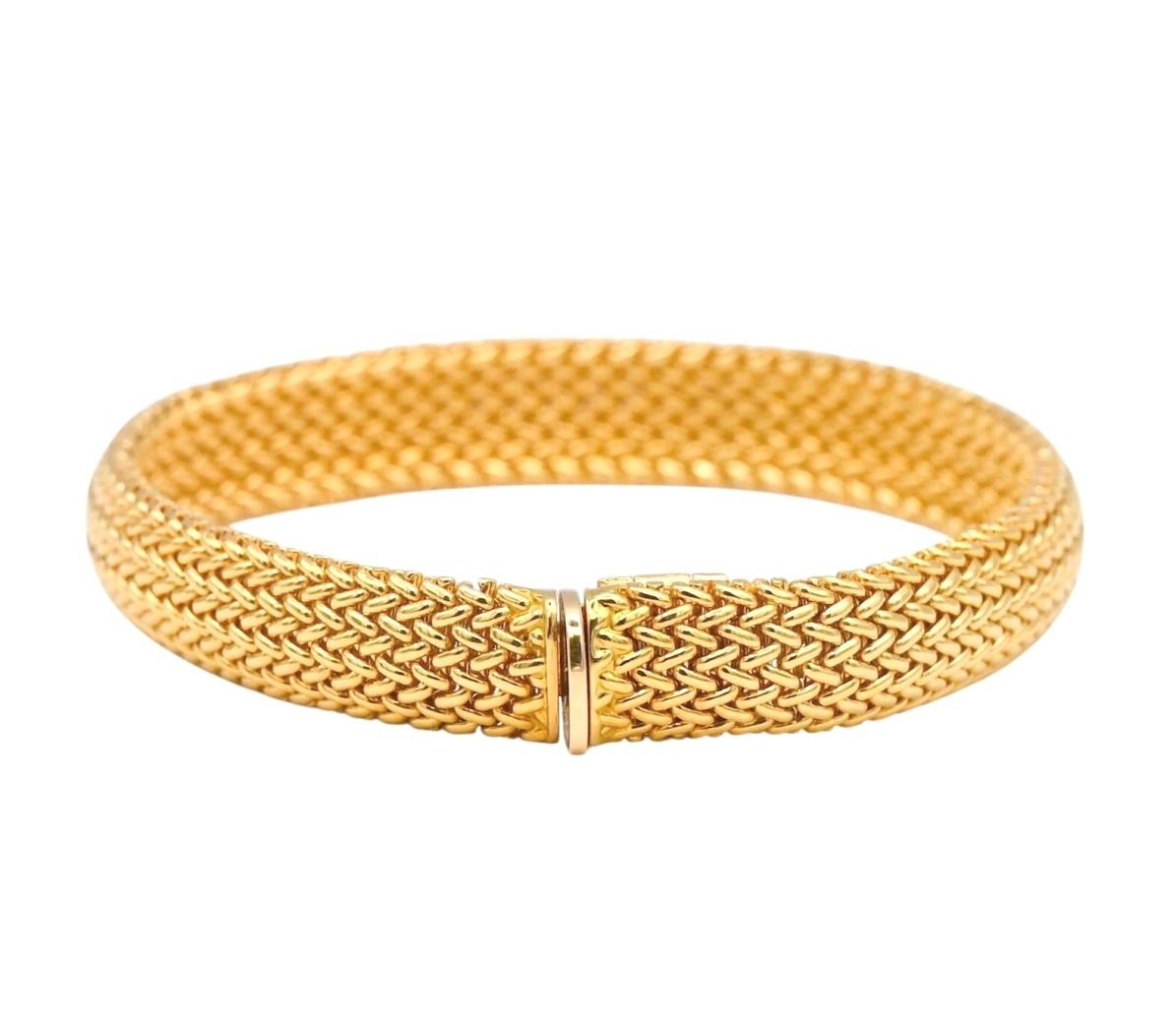 Bracciale intrecciato in oro 18 carati di Tiffany & Co. In condizioni ottime in vendita a Los Angeles, CA