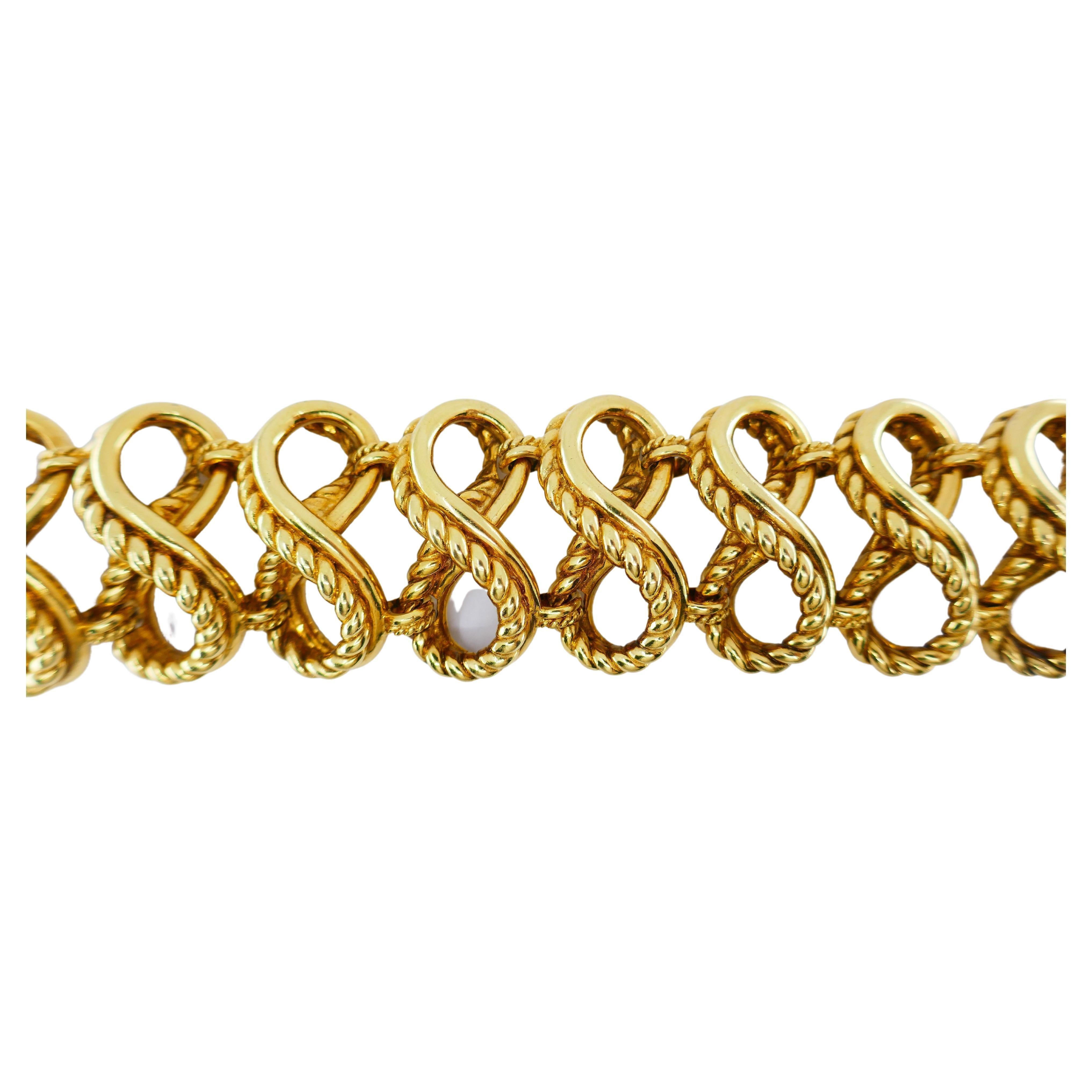 Tiffany & Co. 18k Gold Cage Bracelet For Sale 1