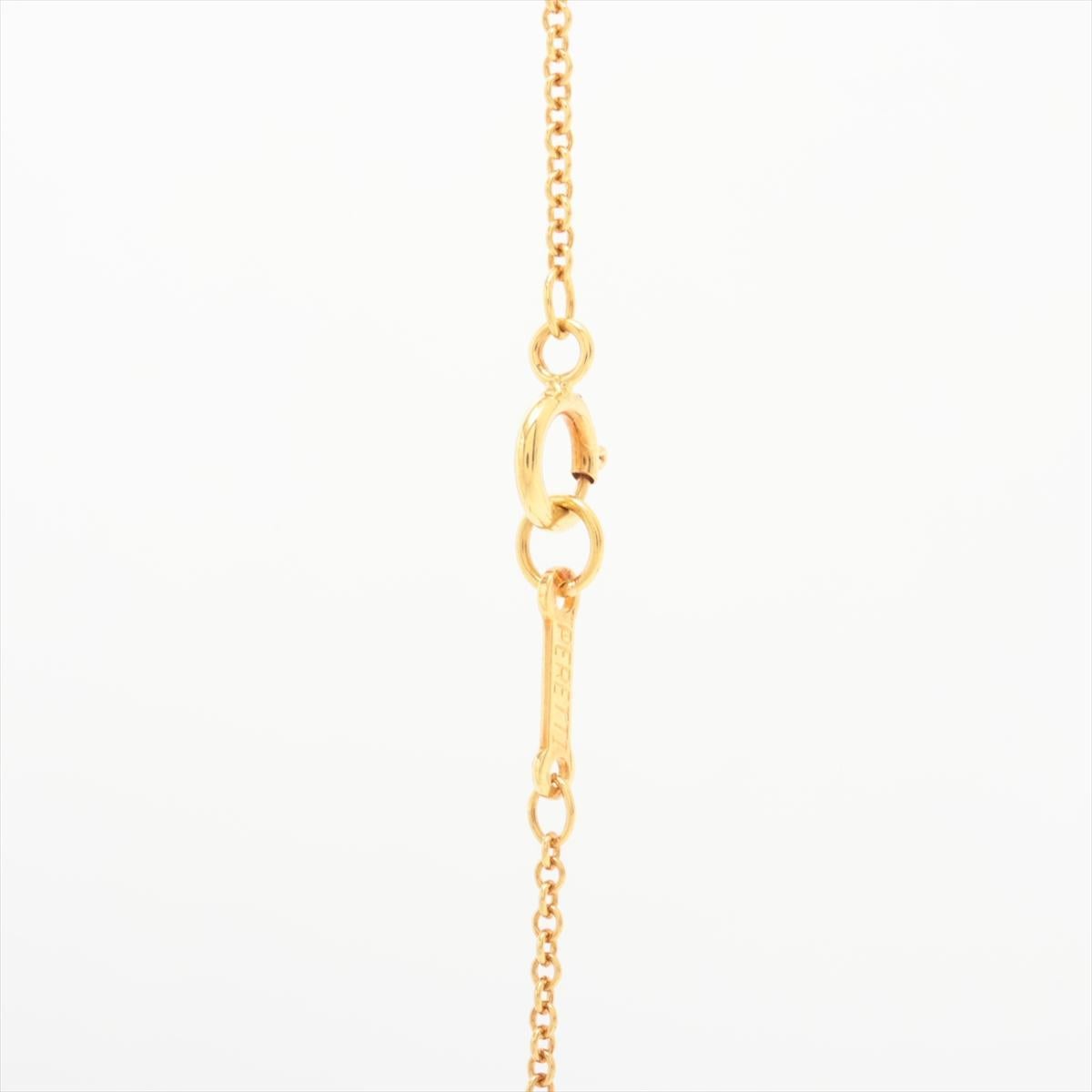 Women's Tiffany & Co. 18k Gold Chain and Bean Pendant Necklace. 750 Yellow Gold Tiffany For Sale