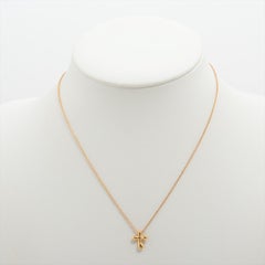 Tiffany & Co. 18k Gold Chain and Cross Pendant Necklace. 750 Yellow Crucifix